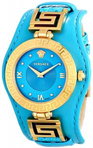 Versace Women's VLA080014 V-SIGNATURE Analog Display Swiss Quartz Turqoise Watch