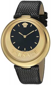 Versace Women's 'PERPETUELLE' Swiss Quartz Stainless Steel and Leather Casual Watch, Color:Black (Model: VAQ040016)