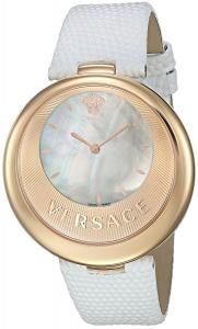 Versace Women's 'PERPETUELLE' Swiss Quartz Stainless Steel and Leather Casual Watch, Color:White (Model: VAQ020016)