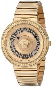 Versace Women's VLC090014 V-METAL ICON Analog Display Swiss Quartz Gold Watch