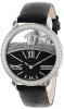 Versace Women's 93Q99BD008 S009 Krios Round Stainless Steel Micro Spheres Black Leather Watch