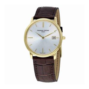 Frederique Constant Slim Line Light Grey Dial Yellow Gold-plated Mens Watch Fc-220nv4s5
