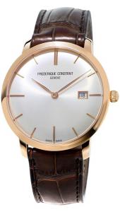 Frederique Constant Slim Line Automatic 18kt Rose Gold Mens Luxury Strap Watch FC-306V4S9