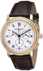 Frederique Constant Men's FC292MC4P5 Persuasion Brown Strap Chronograph Watch
