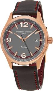 Frederique Constant Men's 'Vintage Rally' Swiss Automatic Gold and Leather Dress Watch, Color:Grey (Model: FC-303GBRH5B4)
