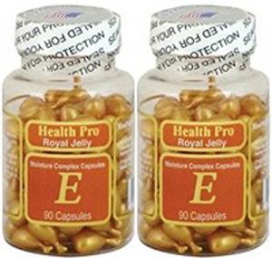 2 x Royal Jelly Vitamin-E Skin Oil 90 Gel, Moisture Complex Health Pro Facial Oil Capsules, FRESH Good Product quality!!