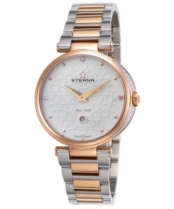 Eterna 2566-60-61-1726 Women's Grace Diamond Two-Tone Stainless Steel White Dial Watch
