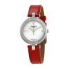 Tissot T-Trend Pinky Mother of Pearl Dial Red Leather Ladies Watch T0842101611600
