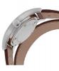 Eterna 2530-41-10-1351 Women's Artena Brown Genuine Leather Silver-Tone Dial Stainless Steel Watch