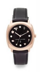 Marc Jacobs Women's 'Mandy' Quartz Stainless Steel and Leather Casual Watch, Color:Black (Model: MJ1565)