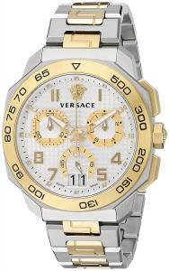 Versace Men's VQC030015 DYLOS CHRONO Analog Display Swiss Quartz Two Tone Watch
