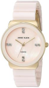 Anne Klein Women's Diamond-Accented and Ceramic Bracelet Watch