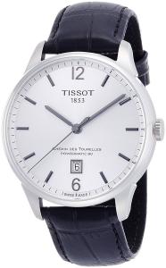 Tissot Men's 'Chemin Des Tourelles' Swiss Automatic Stainless Steel and Leather Casual Watch, Color:Black (Model: T0994071603700)