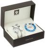 Anne Klein Women's AK/2841BAGT Swarovski Crystal Accented Silver-Tone Bangle Watch and Bracelet Set