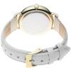 Anne Klein Women's AK/2790IMIV Gold-Tone and Ivory Leather Strap Watch