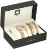 Anne Klein Women's Diamond-Accented and Leather Strap Watch and Bangle Set