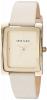 Anne Klein Women's AK/2706CHIV Gold-Tone and Ivory Leather Strap Watch