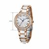 MAMONA Women's Watch Bracelet Gift Set Crystal Accented Ceramic/Stainless Steel Rose Gold L68008RGGT