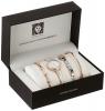 Anne Klein Women's AK/2342RWST Swarovski Crystal Accented Rose Gold-Tone and White Bangle Watch and Bracelet Set