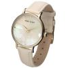 Anne Klein Women's AK/2790IMIV Gold-Tone and Ivory Leather Strap Watch