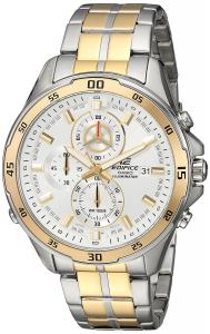 Casio Men's 'Edifice' Quartz Stainless Steel Casual Watch, Color:Two Tone (Model: EFR547SG-7A9V)