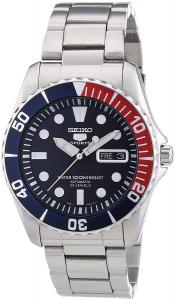 Seiko 5 Blue Dial Stainless Steel Automatic Mens Watch SNZF15