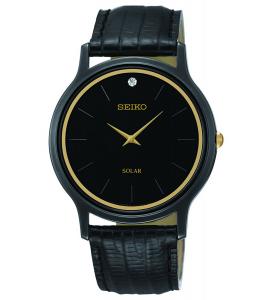 Seiko Men's Black Ion Finish Stainless Steel Solar Watch