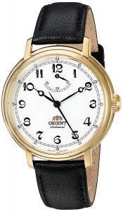 Orient Men's 'Monarch' Mechanical Hand Wind Stainless Steel and Leather Dress Watch, Color:Black (Model: FDD03001W0)