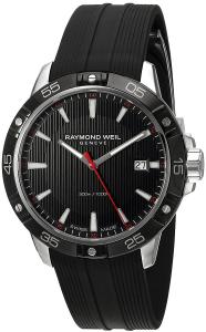 Raymond Weil Men's 'Tango' Swiss Quartz Stainless Steel and Rubber Casual Watch, Color:Black (Model: 8160-SR1-20001)