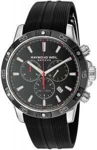 Raymond Weil Men's 'Tango' Swiss Quartz Stainless Steel and Rubber Casual Watch, Color:Black (Model: 8560-SR1-20001)