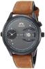 Orient Men's 'Dual II' Japanese Automatic Stainless Steel and Leather Casual Watch, Color:Brown (Model: FXC00001B0)