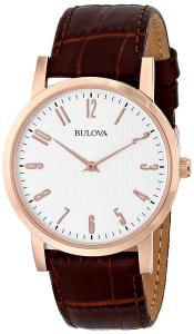 Bulova Men's 97A106 Leather Strap Watch