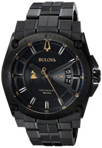 Bulova Men's 'Grammy' Quartz Stainless Steel Casual Watch, Color:Black (Model: 98B295)
