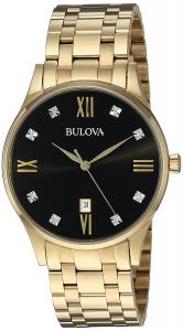 Bulova Men's Goldtone Diamond Dial Watch