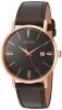 Bulova Men's Quartz Stainless Steel and Leather Dress Watch, Color: Brown (Model: 97B154)