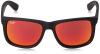 Ray-Ban RB4165 JUSTIN COLOR MIX 55mm Black Rubber Red Mirror Sunglasses, 55mm
