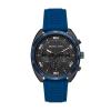 Michael Kors Watches Mens Dane Black IP and Blue Silicone Watch