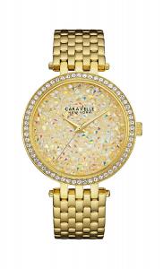 Đồng hồ Caravelle New York Women's 44L184 Swarovski Crystal Gold Tone Watch