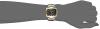 Đồng hồ Nine West Black Strap Watch With Goldtone Modern Shaped TV Case