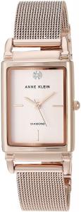 Đồng hồ Anne Klein Women's AK/2970RGRG Diamond-Accented Rose Gold-Tone Mesh Bracelet Watch
