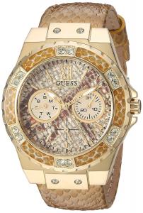 Đồng hồ GUESS Women's Stainless Steel Genuine Leather Crystal Accented Watch (Model: U0775L13)