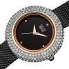 Burgi Women's BUR220 Swarovski Crystal & Diamond Accented Stainless Steel Mesh Bracelet Watch