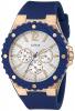 Đồng hồ GUESS Women's U0452L3 Sporty Oversized Multi-Function Watch on a Comfortable Navy Blue Silicone Strap with Rose Gold-Tone Accents