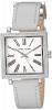 Đồng hồ Anne Klein Women's AK/2939SVLG Swarovski Crystal Accented Silver-Tone and Light Grey Leather Strap Watch