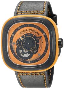 Đồng hồ SEVENFRIDAY Men's P1-3 Kuka Robot Orange Analog Display Japanese Automatic Black Watch