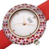 Đồng hồ Burgi Women's BUR227 Swarovski Colored Crystal & Diamond Accented Leather Strap Watch Packed in a Beautiful Gift Box