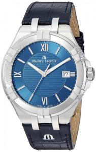 Đồng hồ Maurice Lacroix Men's 'Aikon' Swiss Quartz Stainless Steel and Leather Watch, Color:Blue (Model: AI1008-SS001-430-1)