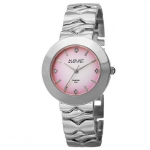 Đồng hồ August Steiner AS8157PK Pink Diamond Dial Sivler-tone Bracelet Watch