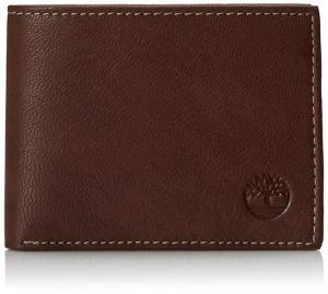 Timberland Men's Blix Slimfold Leather Wallet Brown