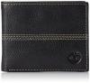 Timberland Men's Sportz Quad Leather Passcase Wallet Black